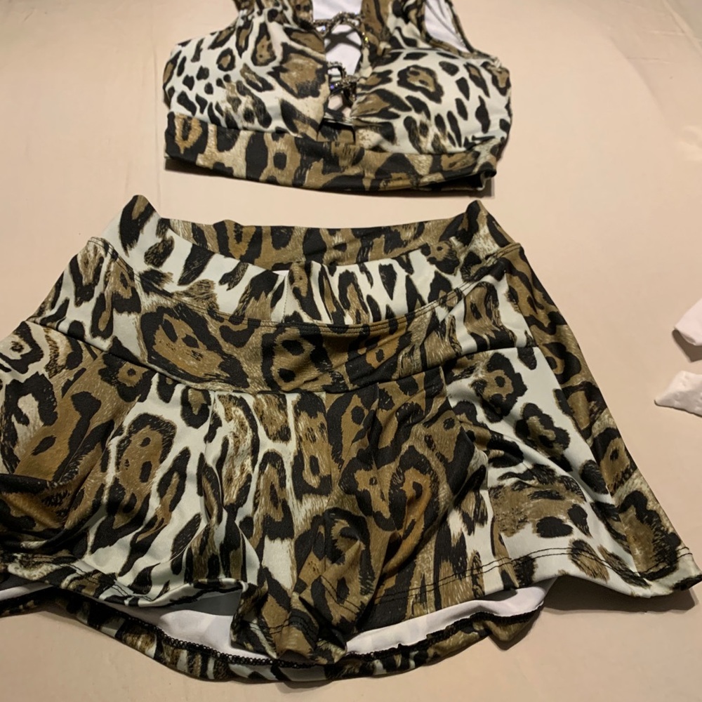 Set leopard beautiful brasilian